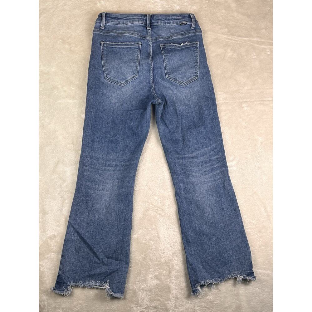 Risen Jeans Womens Size 9/29 High Rise Straight Leg Raw Hem RDP5634 Blue - Picture 2 of 9